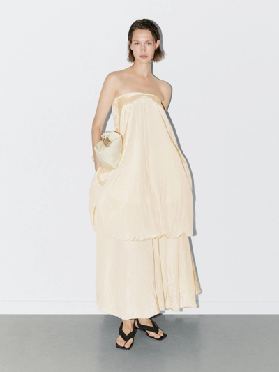 Massimo Dutti Юбка-миди с объемным низом и эффектом морщин