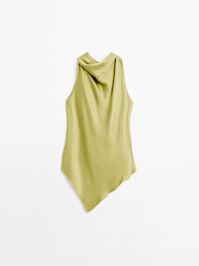Massimo Dutti Блузка из бархата с деталями бантом - STUDIO купить с доставкой.
