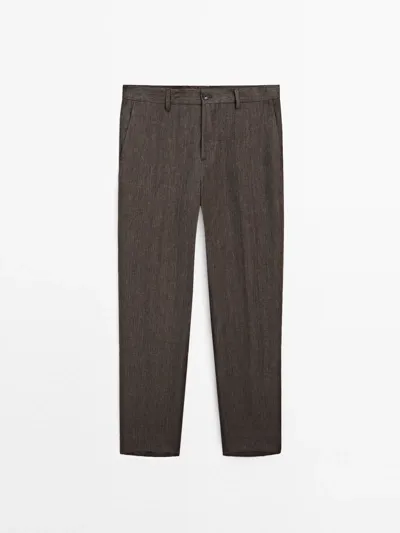 Брюки из льна TOTAL LOOK DELAVé