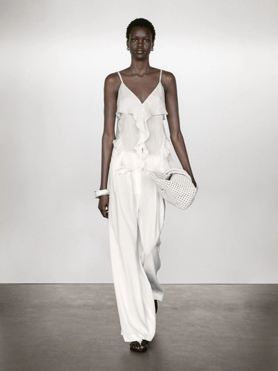 Massimo Dutti Топ на тонких бретелях с оборками