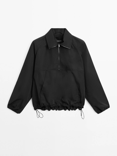 Massimo Dutti Толстовка из технической ткани с молнией купить с доставкой.