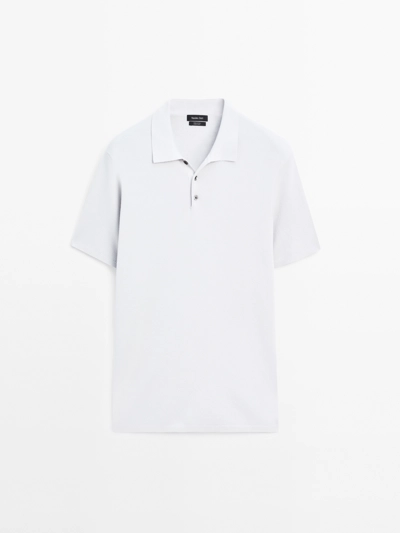 Massimo Dutti Поло из вязаного хлопкового трикотажа STRUCTURE