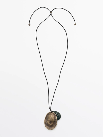 Massimo Dutti Ожерелье с подвеской из миндаля