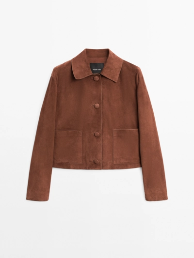 Massimo Dutti Куртка из замши с укороченным кроем на подкладке с пуговицами купить с доставкой.