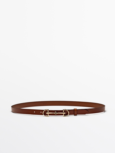 Massimo Dutti Кожанный конский ремень NAPPA