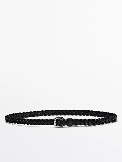 Massimo Dutti Плетеный ремень из натуральной кожи NAPPA купить с доставкой.