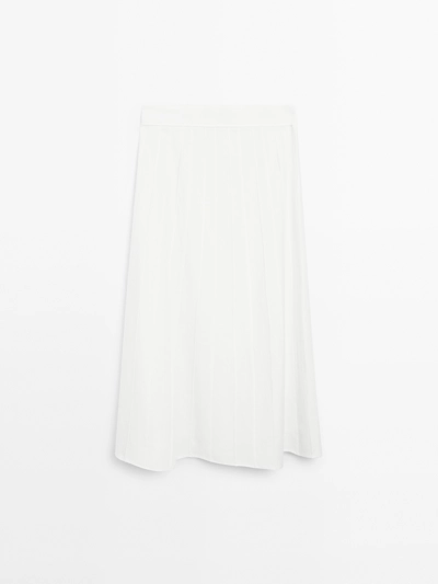 Massimo Dutti Юбка миди GODET с деталями шва