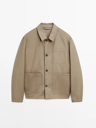 Massimo Dutti Куртка из 100% хлопка с карманами купить с доставкой.