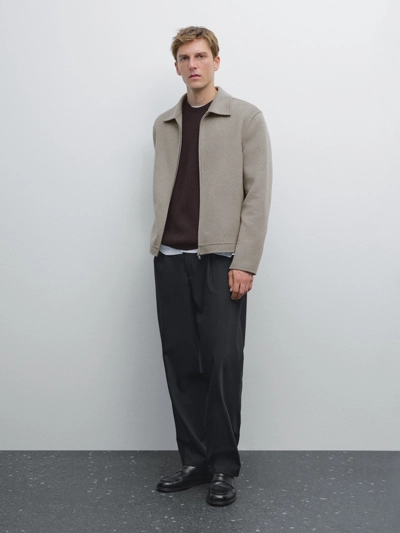 Massimo Dutti Куртка из шерсти с двойной молнией купить с доставкой.