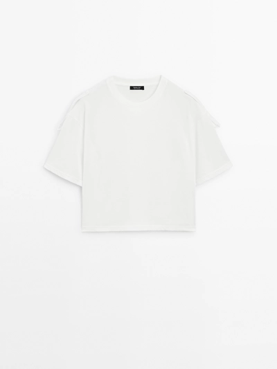 Massimo Dutti Футболка с коротким рукавом из 100% хлопка купить с доставкой.