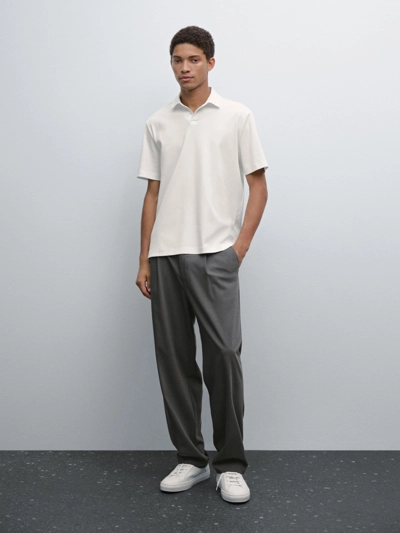 Massimo Dutti Поло из хлопка с коротким рукавом купить с доставкой.