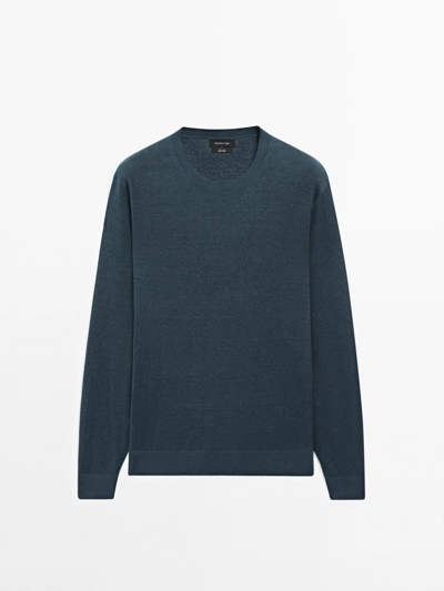 Massimo Dutti Пуловер из 100% льна купить с доставкой.