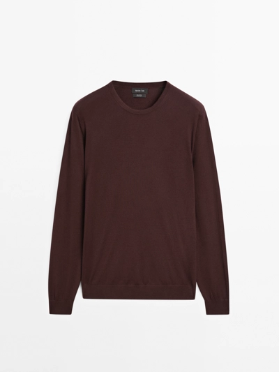 Massimo Dutti Свитер с длинным рукавом из хлопковой пряжи купить с доставкой.