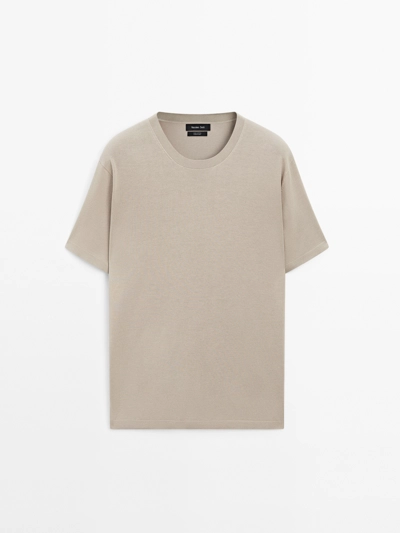Massimo Dutti 100% хлопковая вязаная футболка купить с доставкой.