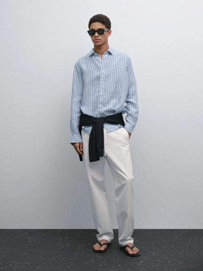 Massimo Dutti Рубашка в полоску с регулярной посадкой