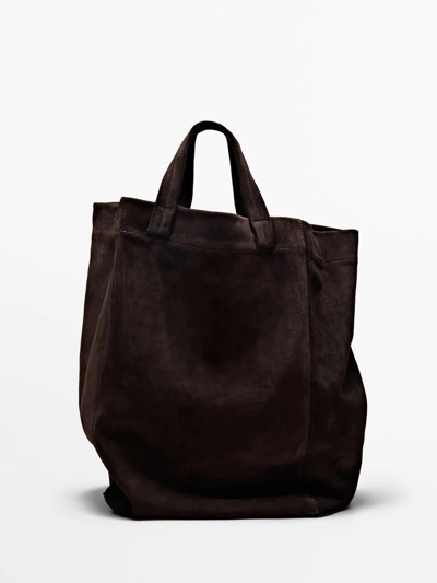 Massimo Dutti Сумка для покупок из разделанной кожи купить с доставкой.