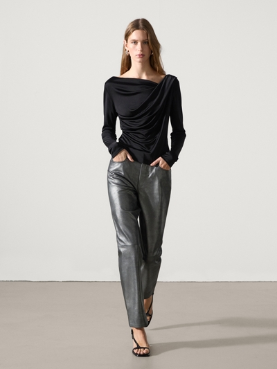 Massimo Dutti Топ с драпировкой купить с доставкой.