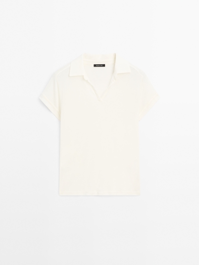 Massimo Dutti Поло с коротким рукавом из 100% хлопка купить с доставкой.