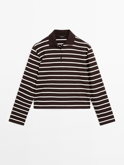 Massimo Dutti Поло из 100% хлопка в полоску