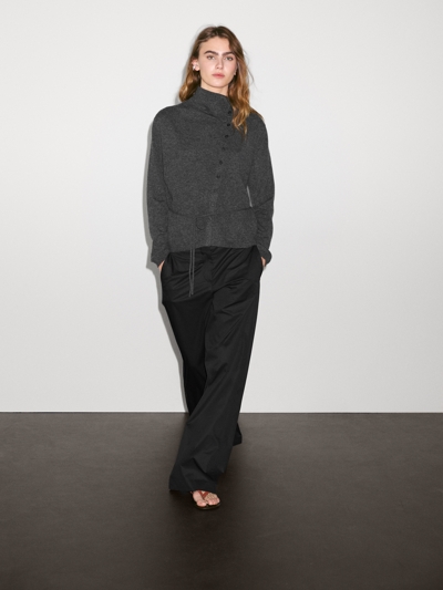 Massimo Dutti Кардиган с высоким воротником из 100% кашемира