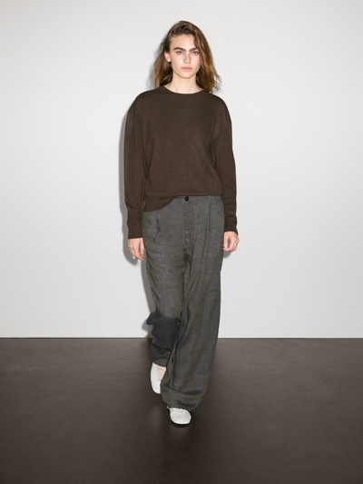 Massimo Dutti Свитер с круглым вырезом из 100% кашемира