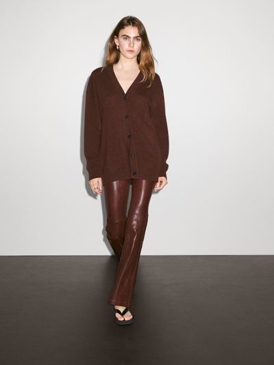 Massimo Dutti Кардиган с крупным воротником из 100% кашемира