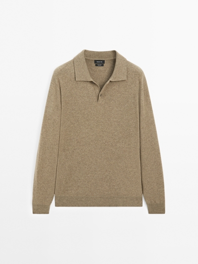 Massimo Dutti Поло из ребристого трикотажа 100% кашемир
