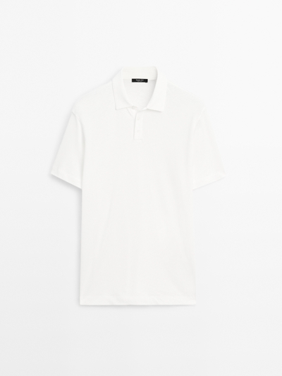 Massimo Dutti Поло с коротким рукавом из льна купить с доставкой.