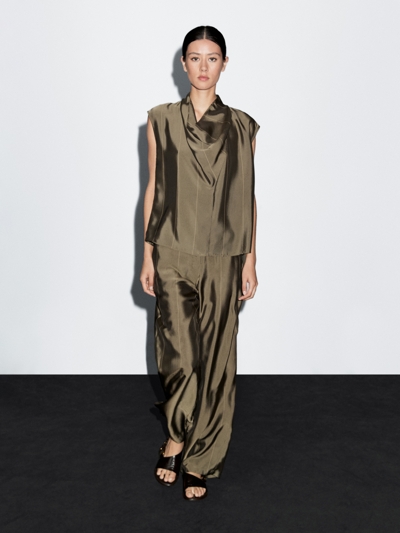 Massimo Dutti Широкие брюки с полосатыми деталями купить с доставкой.