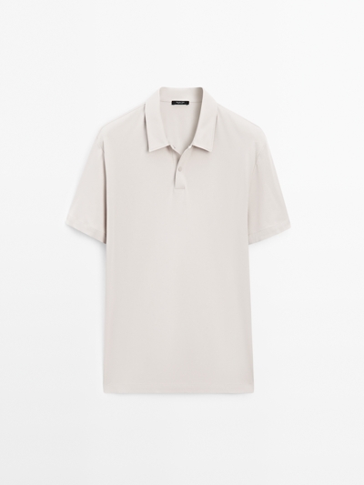 Massimo Dutti Поло с короткими рукавами и застежкой на кнопках
