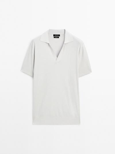 Massimo Dutti Поло с воротником-гольф из трикотажа