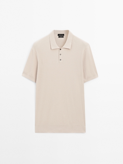 Massimo Dutti Поло из 100% хлопкового ребристого трикотажа купить с доставкой.