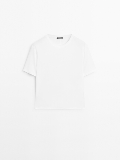 Massimo Dutti Футболка с короткими рукавами и деталью на спине