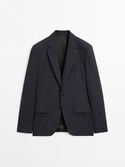 Massimo Dutti Пиджак из клетчатой шерсти на 100%