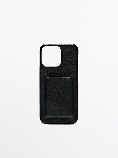 Massimo Dutti Чехол для IPHONE PRO MAX из натуральной кожи нубука купить с доставкой.