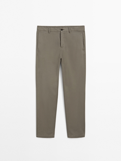 Massimo Dutti Брюки SLIM FIT с текстурой купить с доставкой.