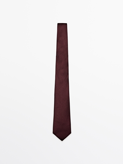 Massimo Dutti Галстук из 100% шелковой ткани из мульберри купить с доставкой.