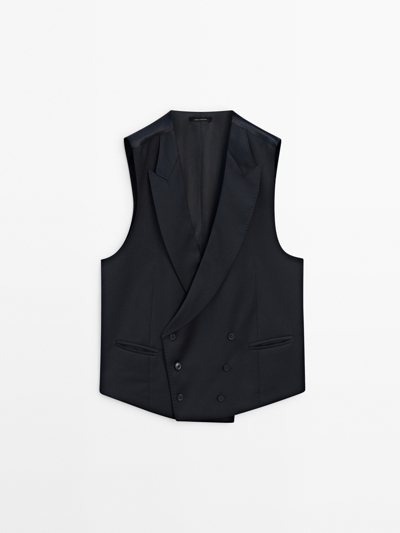 Massimo Dutti Жилет классический из 100% шерсти для костюма купить с доставкой.
