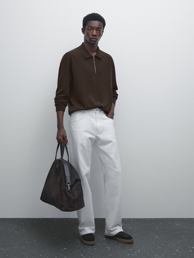 Massimo Dutti Поло-свитер с молнией