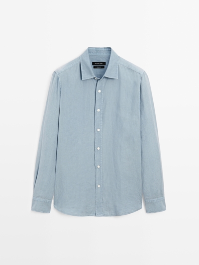 Massimo Dutti Рубашка свободного кроя с отделкой MALTINTO