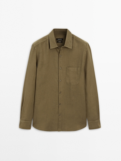 Massimo Dutti Рубашка с карманом REGULAR FIT