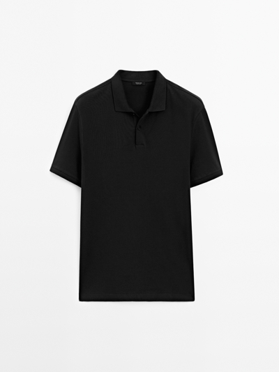 Massimo Dutti Поло из микроструктурированного хлопка пике купить с доставкой.
