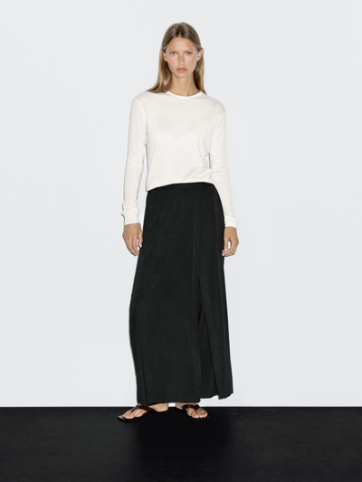 Massimo Dutti Трикотажный свитер из шерстяной смеси с круглым вырезом