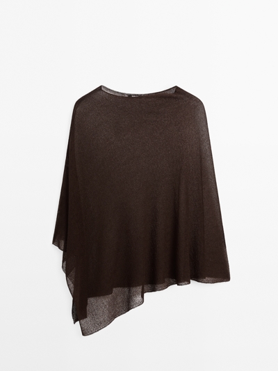 Massimo Dutti Асимметричная вязаная накидка