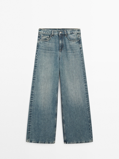 Massimo Dutti Джинсы с высокой талией широкого покроя