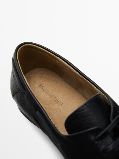 Massimo Dutti Туфли на палубе из кожи
