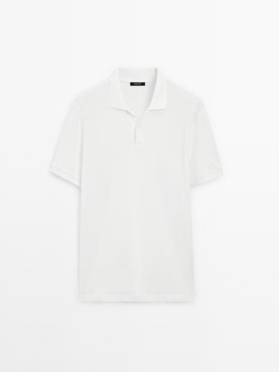 Massimo Dutti Поло из микротекстурированного пике из хлопка купить с доставкой.