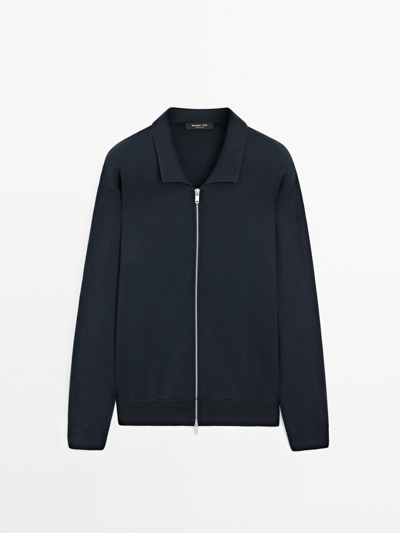 Massimo Dutti Кардиган из смесового хлопка с молнией купить с доставкой.