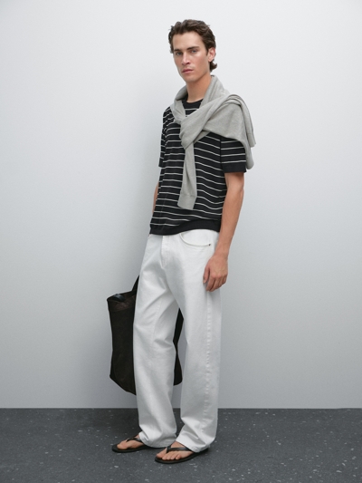 Massimo Dutti Футболка из 100% хлопка в полоску купить с доставкой.