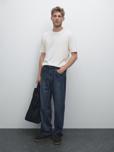 Massimo Dutti Футболка из 100% хлопкового трикотажа купить с доставкой.